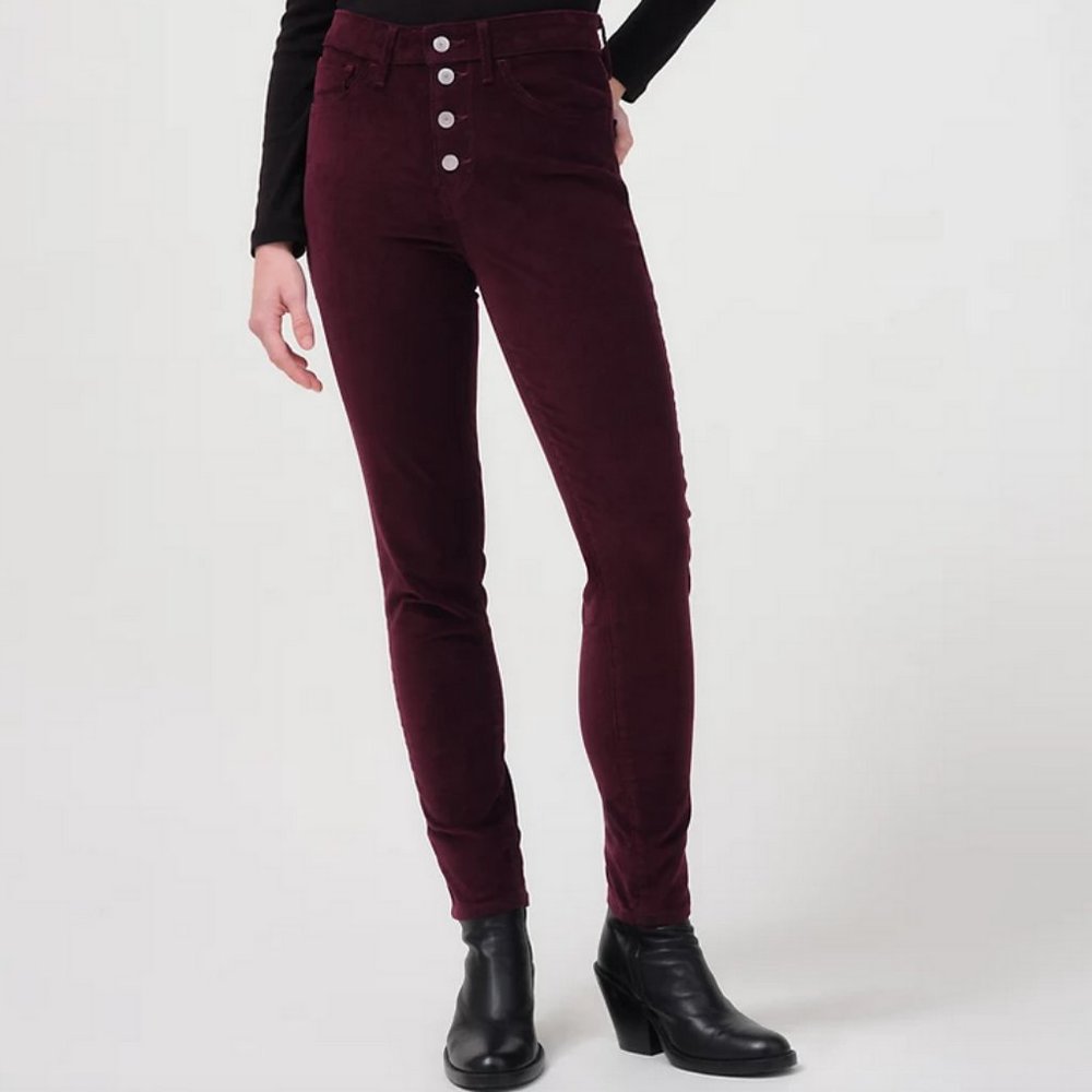 721 Corduroy High Rise Button Front Skinny Women's Pants